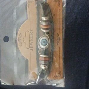 Brown and Silver Eye Bracelet
